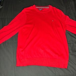 Red Tommy Hilfiger Long Sleeve Sweater